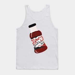 Saucy Southern Boy on white Tank Top